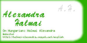 alexandra halmai business card